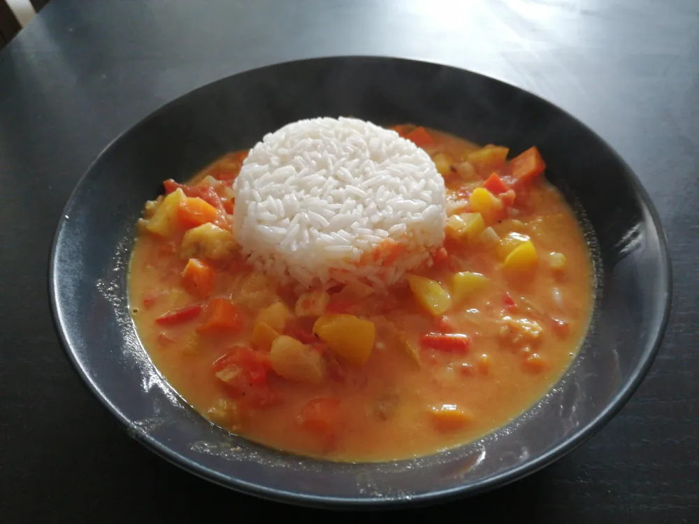 Poulet curry fruité