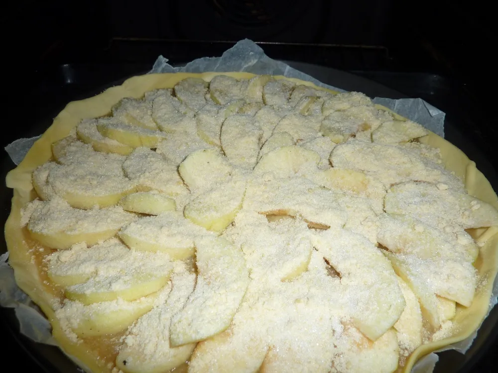 Tarte aux pommes et à la frangipane