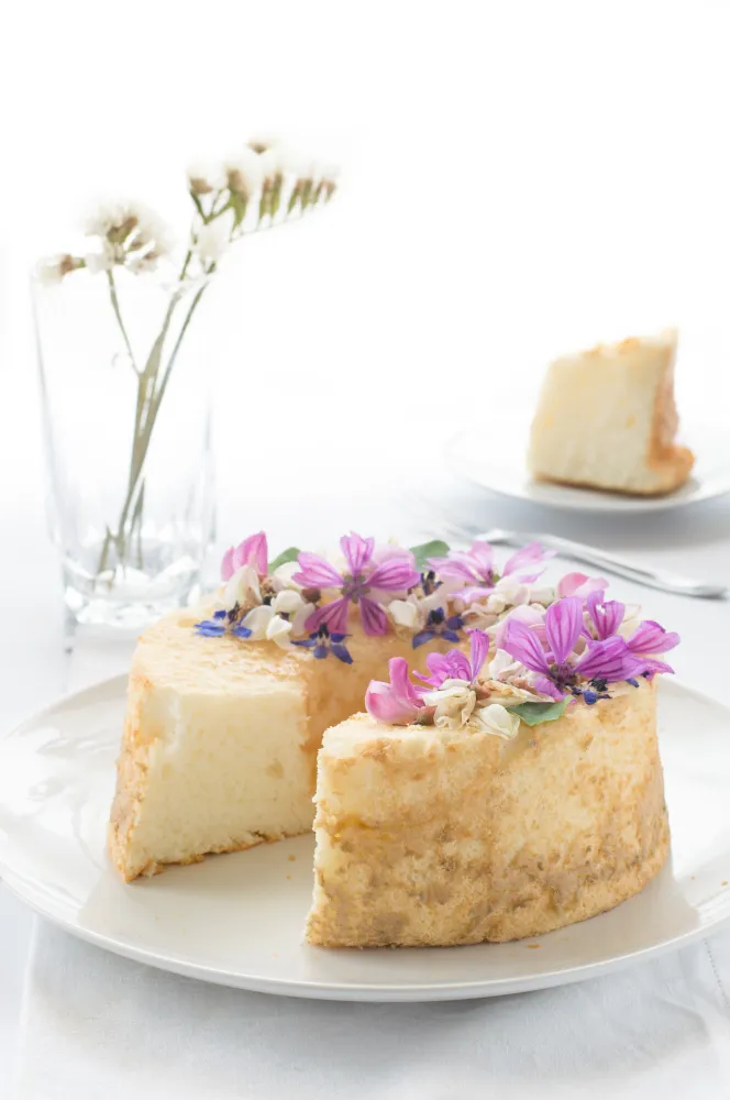 Gâteau au yaourt aux fleurs