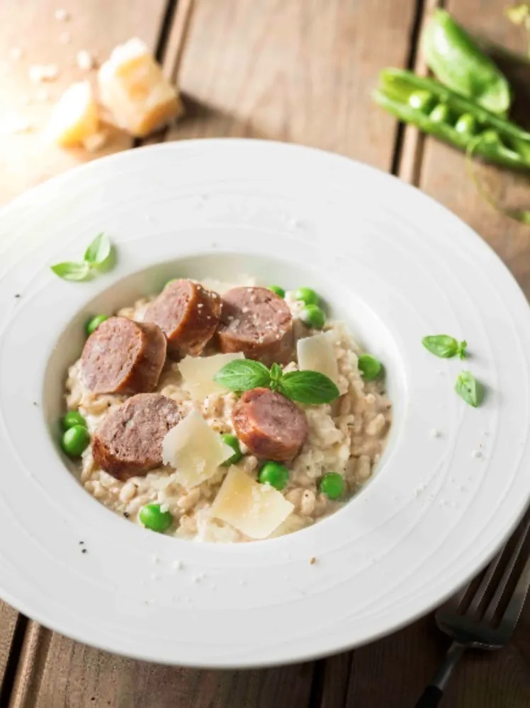 Risotto à la saucisse de veau