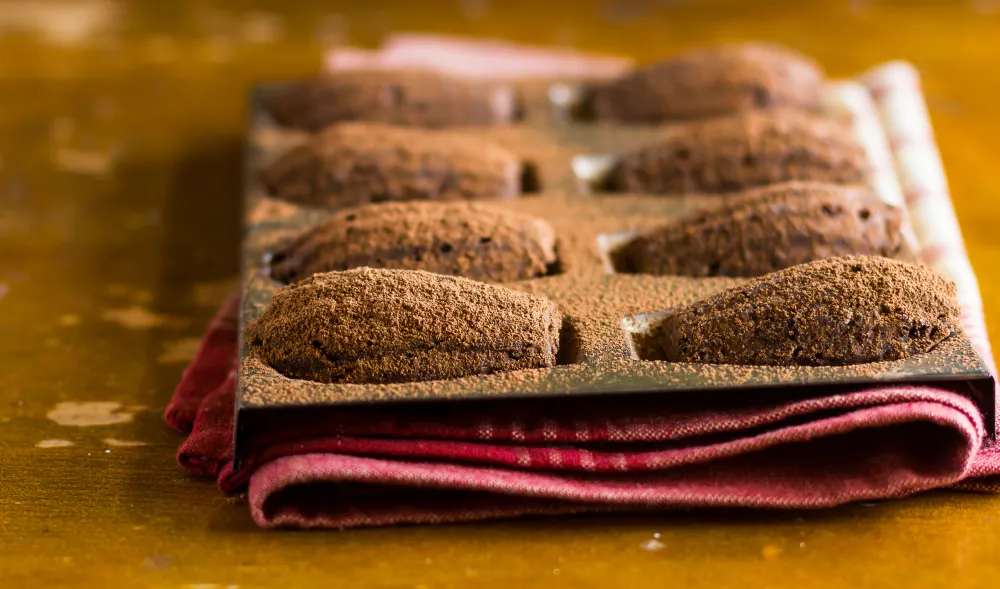 Madeleines choco-mandarine