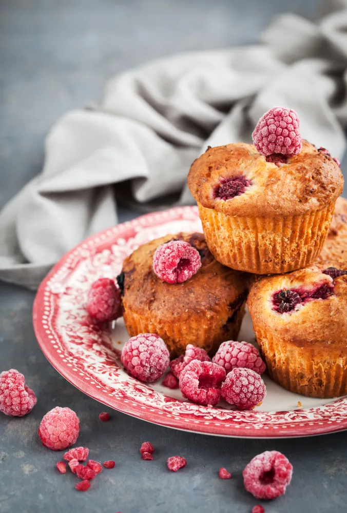 Muffins aux framboises