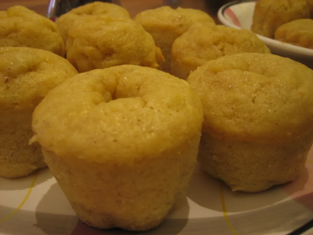 Muffins bananes au coeur chocolat