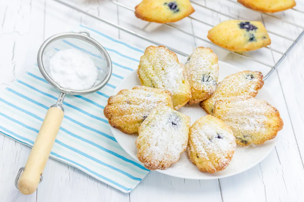 Madeleines bio framboises chocolat