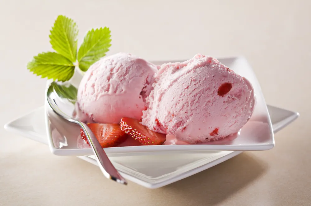 Glace à la fraise express