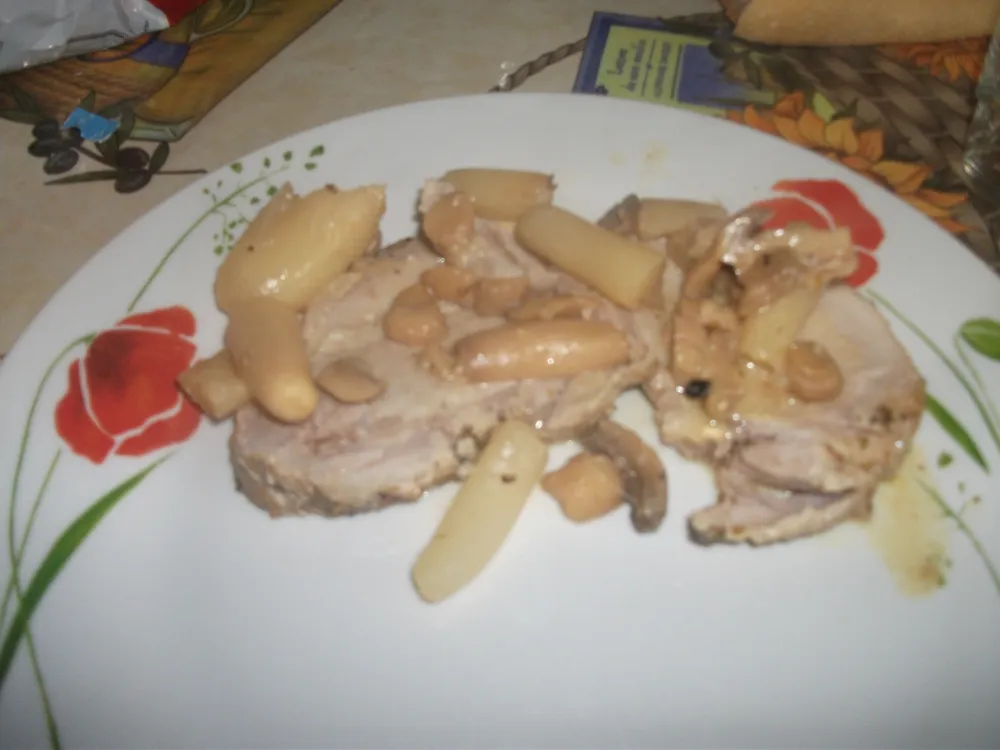 Rôti de porc aux salsifis en cocotte