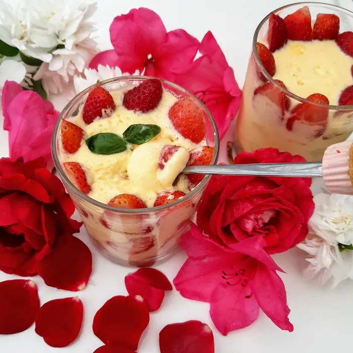 Tiramisu fraises et basilic