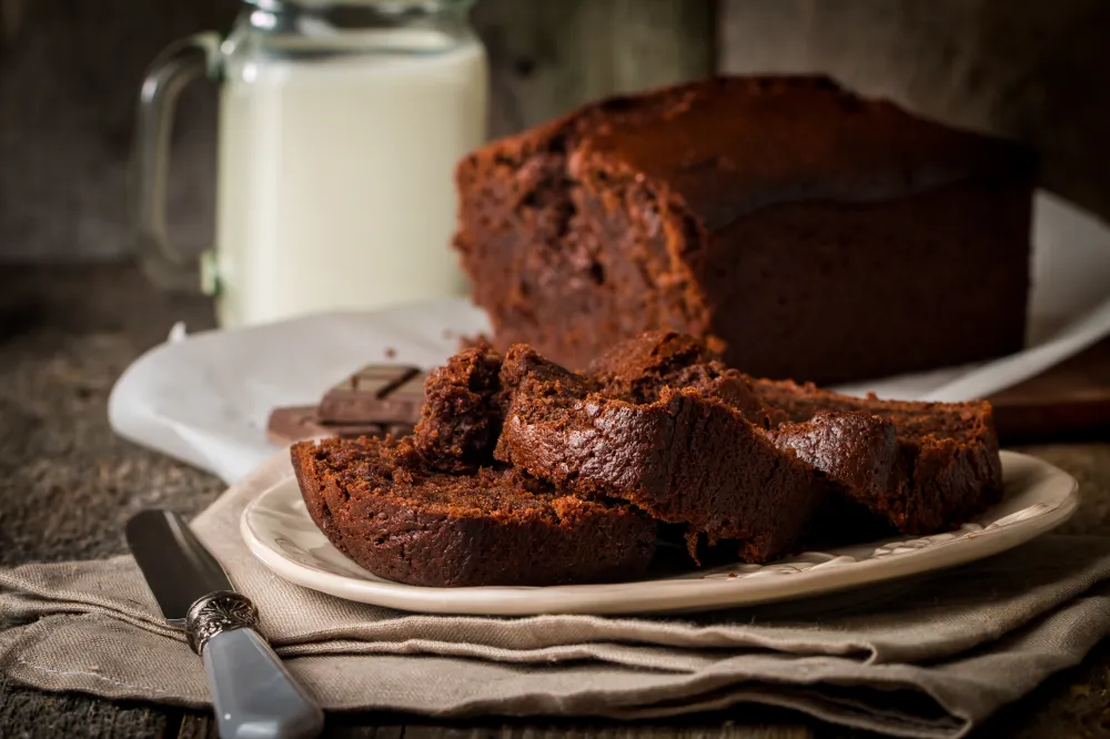 Gâteau au chocolat noir et au thé