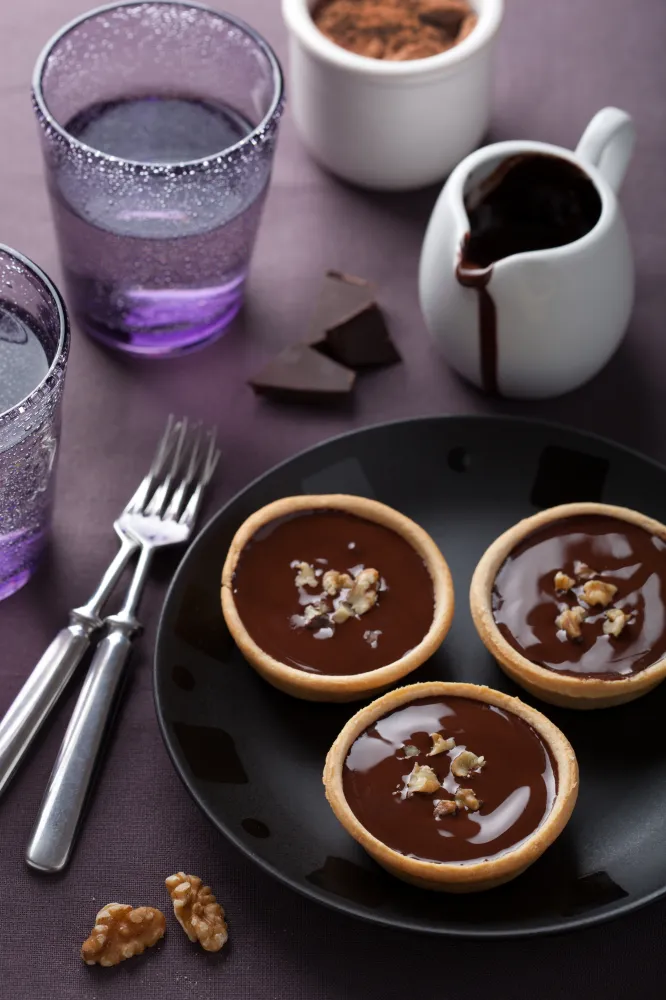 Tartelettes chocolatées aux noix