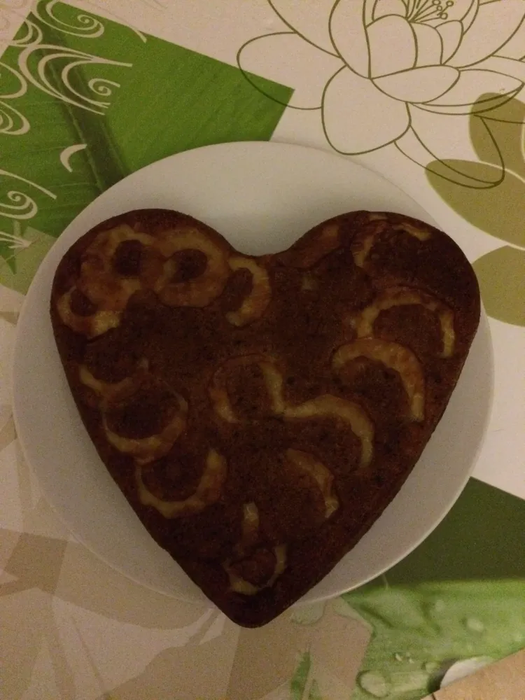 Gâteau au yaourt, pomme et chocolat