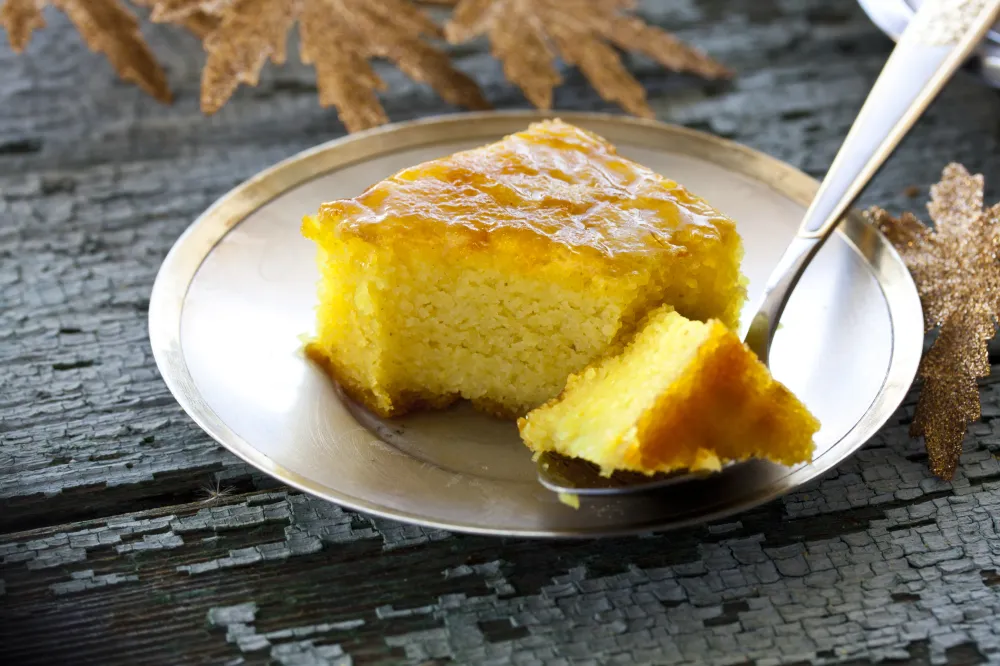 Gâteau de semoule aux pommes (végétalien)