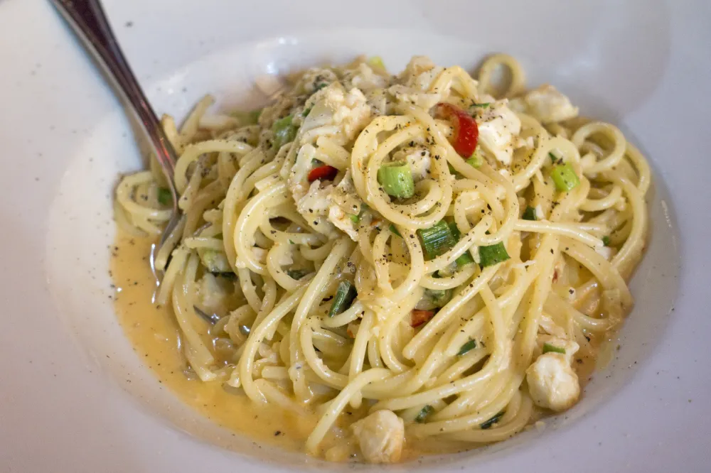 Linguines aux endives et chair décrevisse au Thermomix