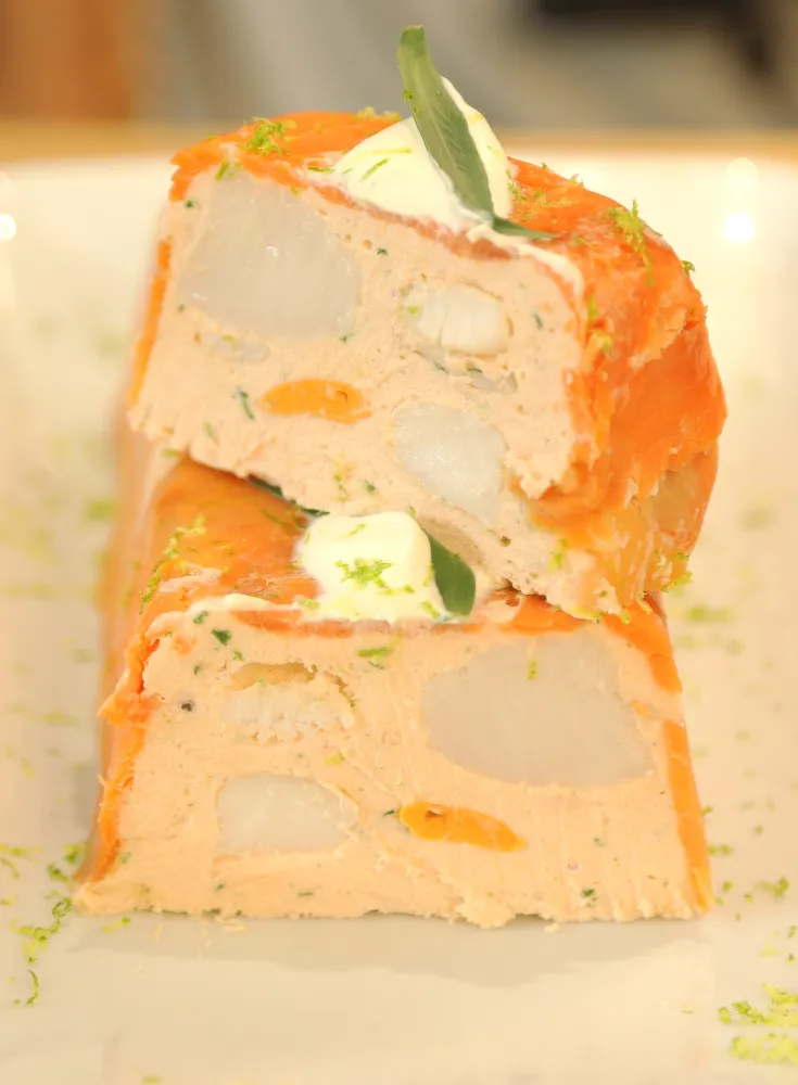 Terrine de saint-jacques et saumon