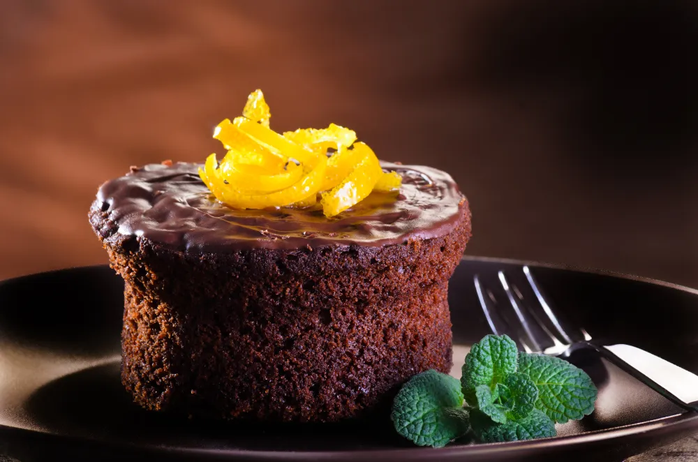 Fondant au chocolat au coeur dorange