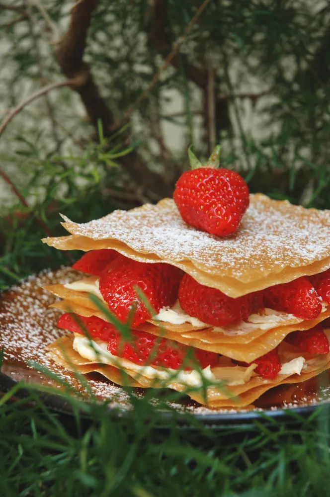 Millefeuille léger aux fraises et au mascarpone