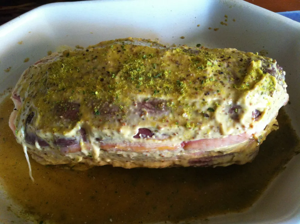 Rôti de magrets de canard à la moutarde