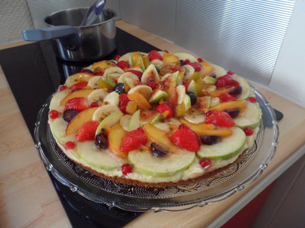 Tarte aux fruits sur fond de speculoos