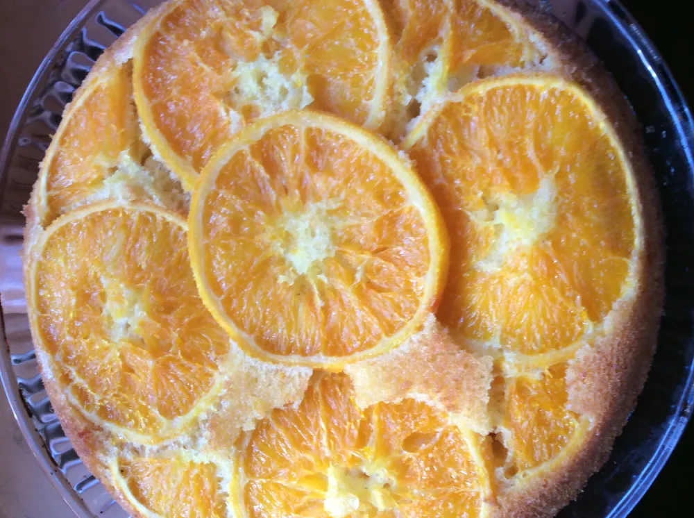 Gâteau renversé à lorange