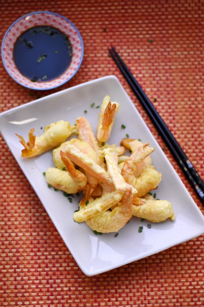 Beignets Tempura au calamar et aux légumes (Japonais)