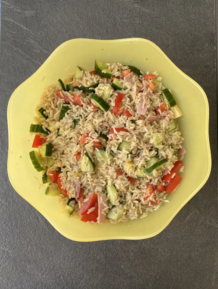 Salade composée au riz