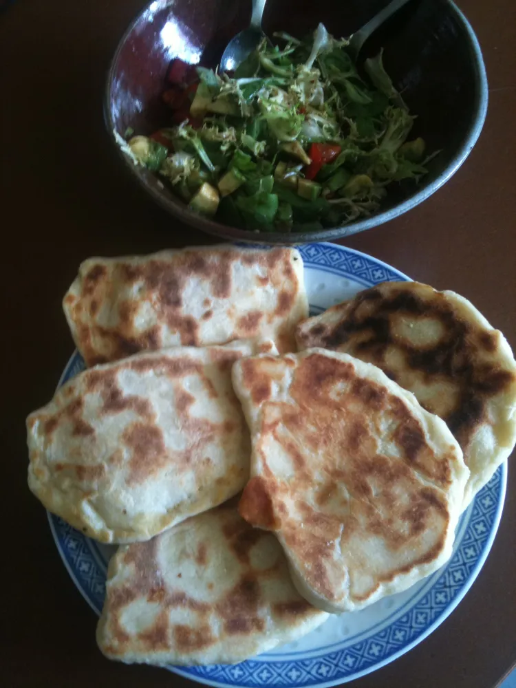 Naans au fromage de chèvre