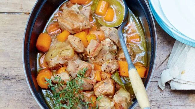 Ragoût de collier de veau aux carottes et au gingembre