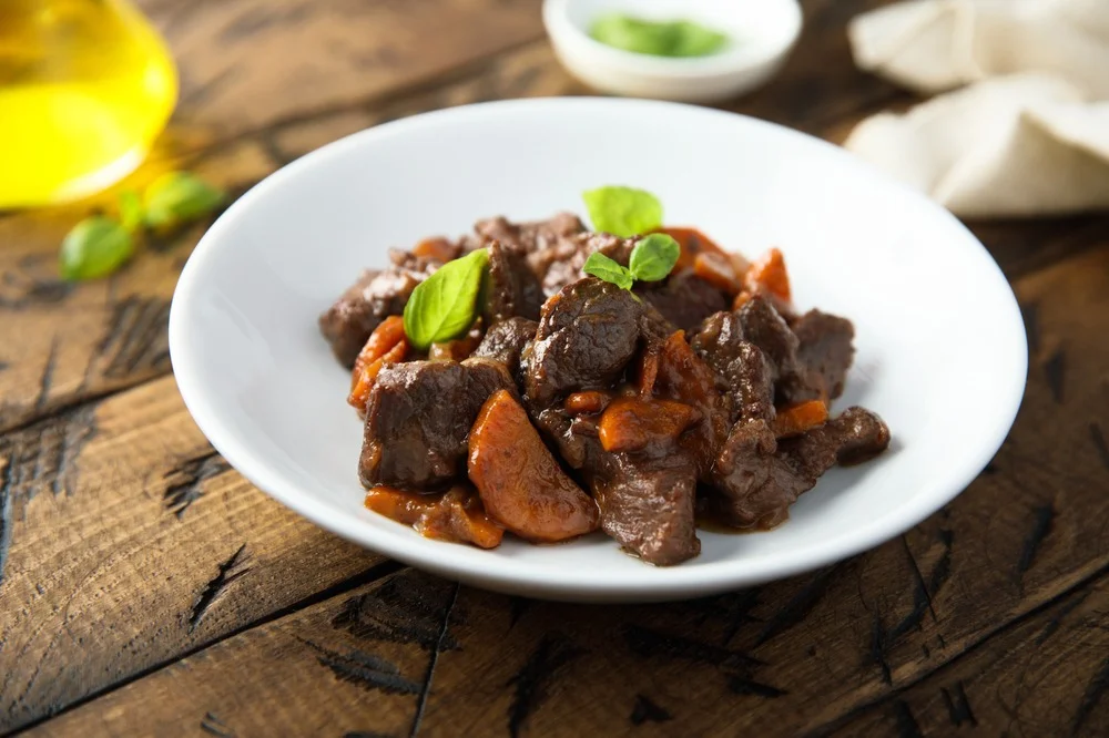 Ragoût de cœur de veau aux carottes et champignons