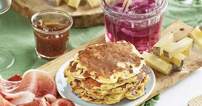 Pancakes à la Tomme de Savoie IGP