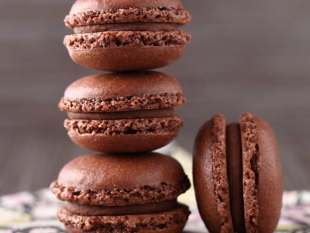 Macarons au cacao